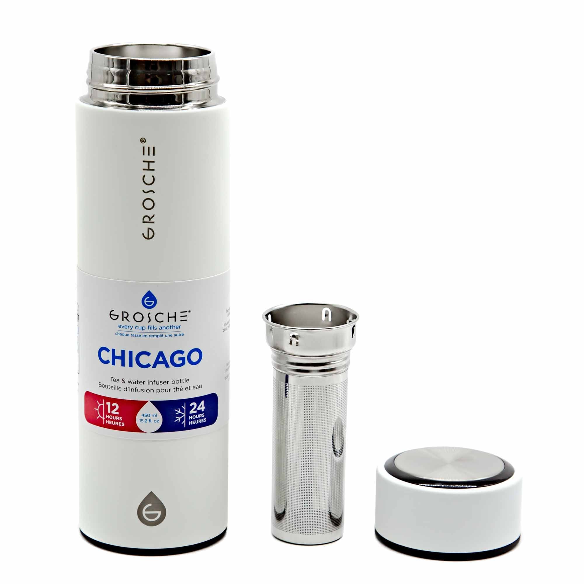 Grosche Chicago Travel Tea Infuser - 2 Colours - Mortise And Tenon