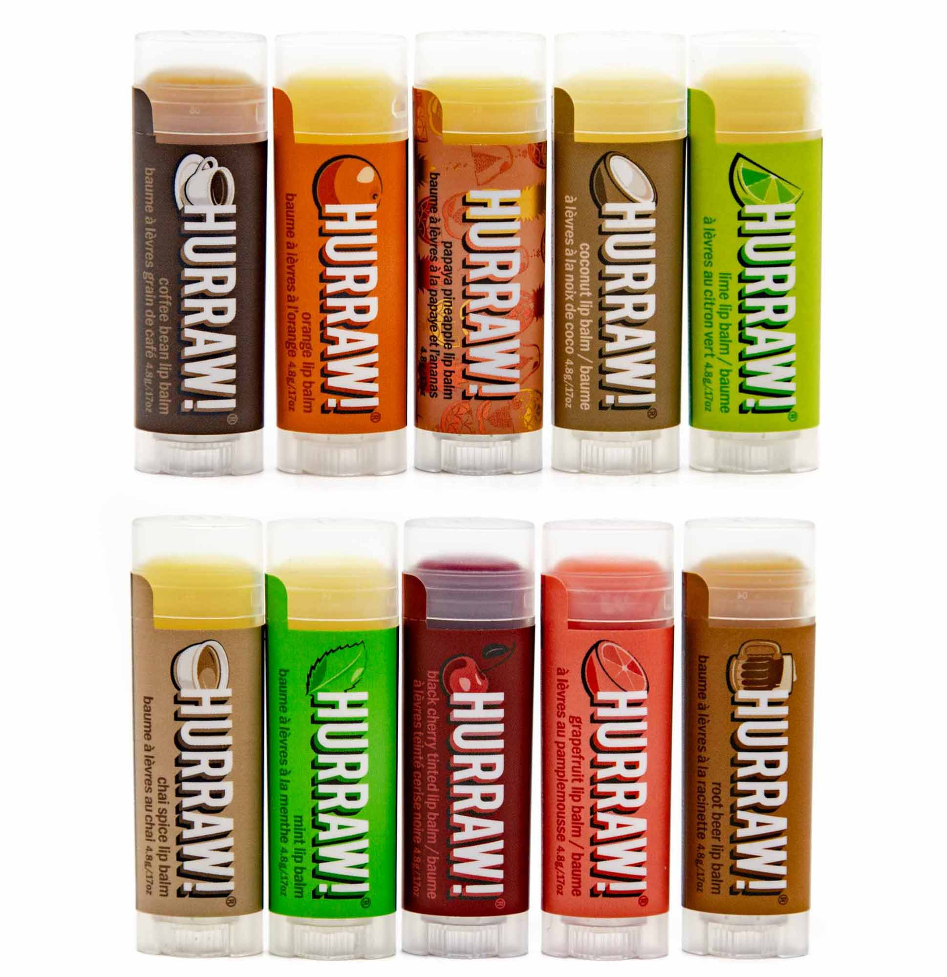 Hurraw! Lip Balm - 10 Flavours - Mortise And Tenon