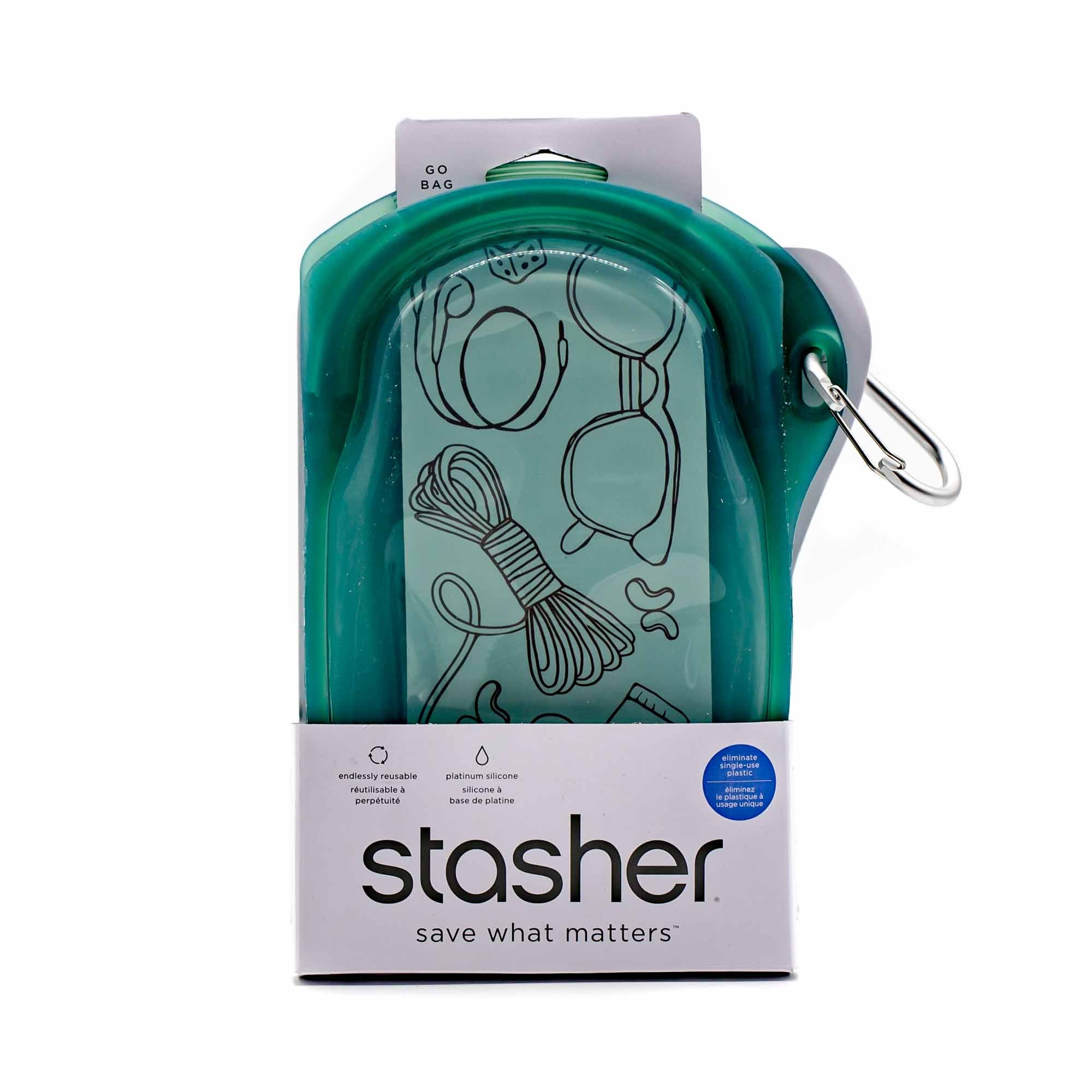 Stasher GO Reusable Clip On-Bag - Mortise And Tenon