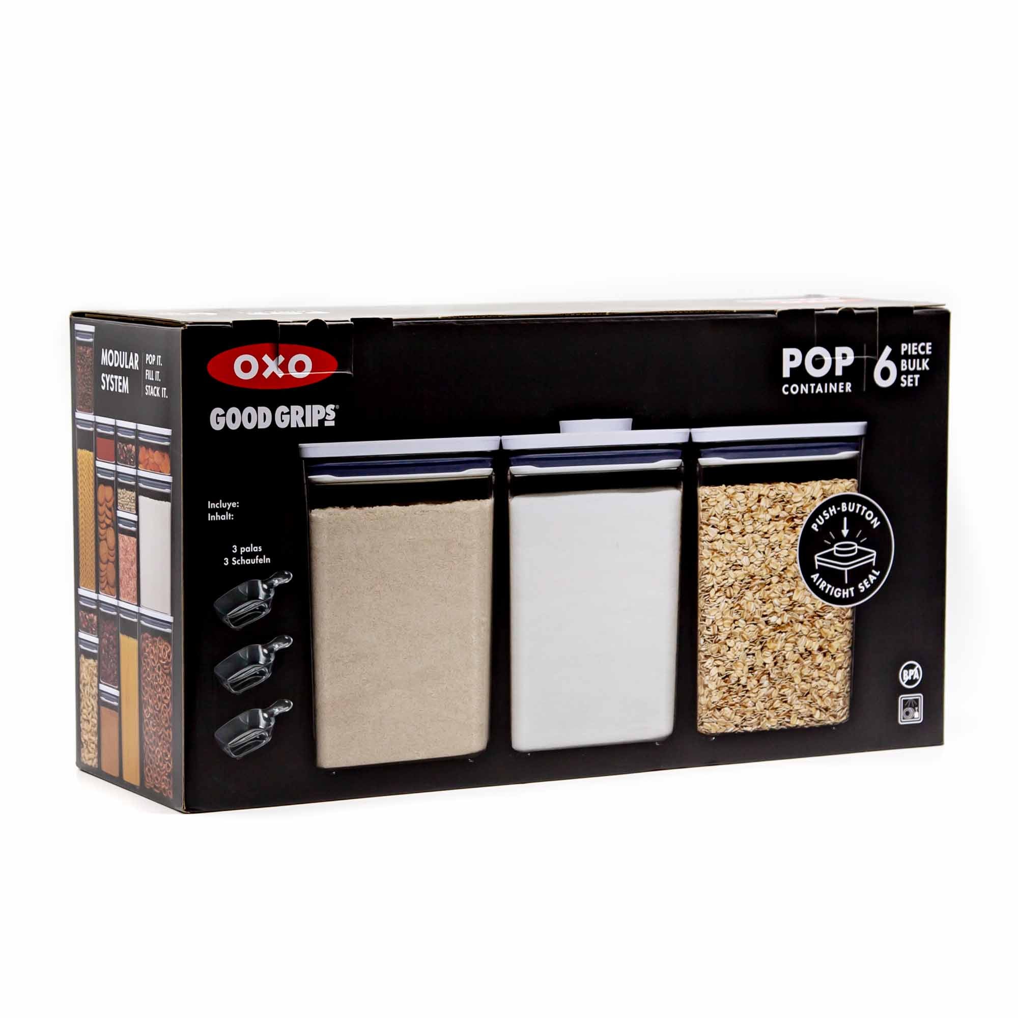 OXO POP 2.0 Bulk Food Container Set - 6 Pieces - Mortise And Tenon