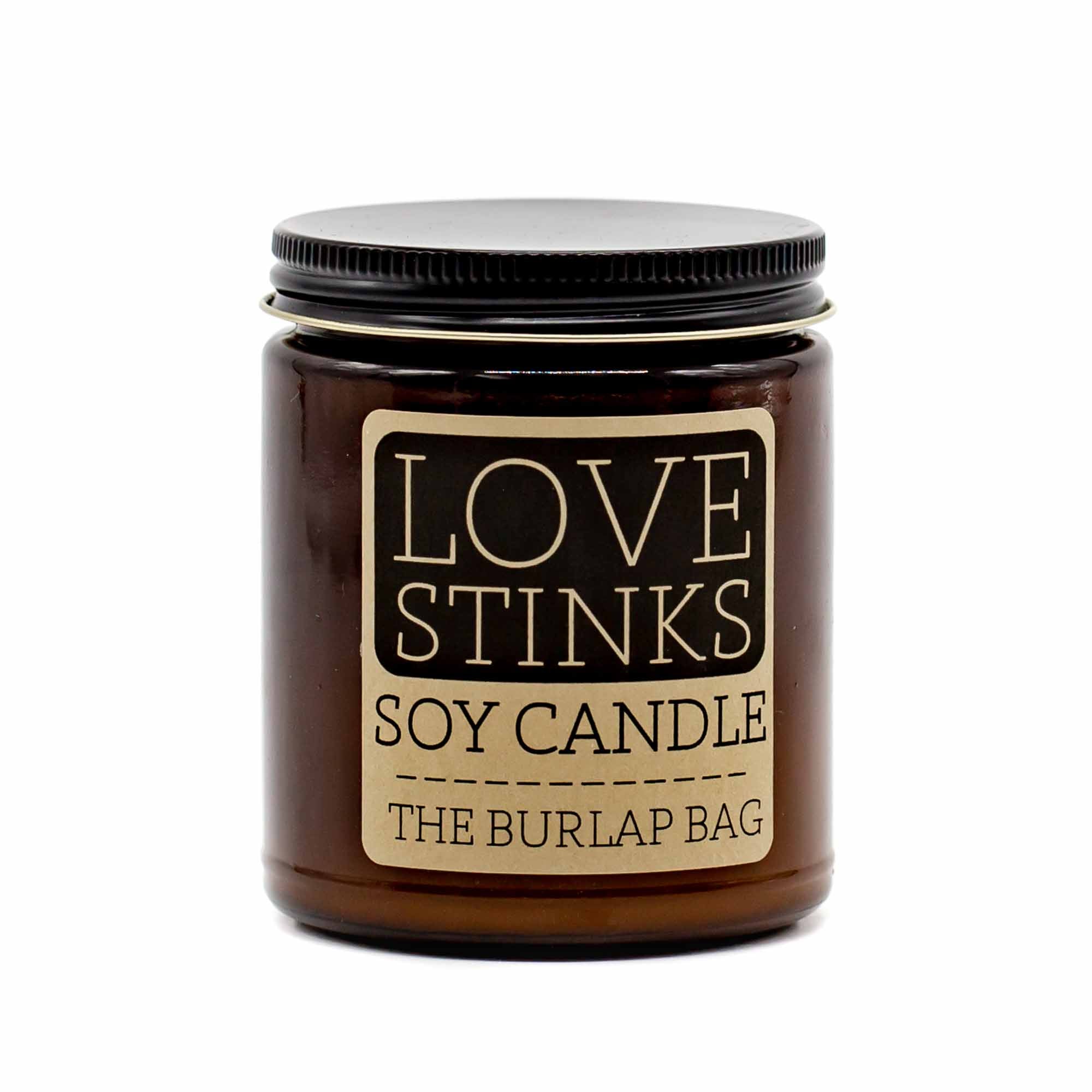 Burlap Bag Soy Wax Candle 9oz - Mortise And Tenon