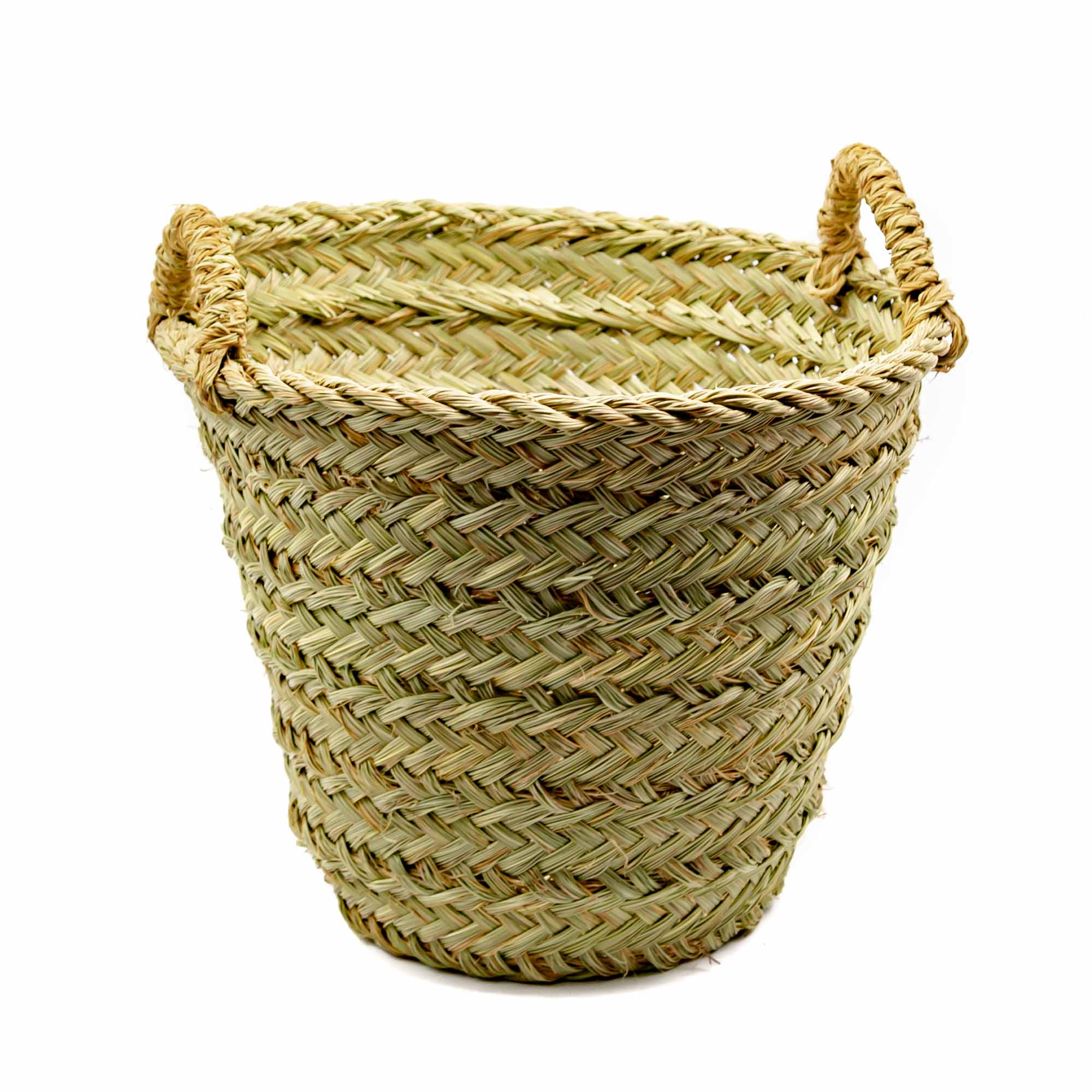 Handmade Palm Leaf Basket - Mortise And Tenon