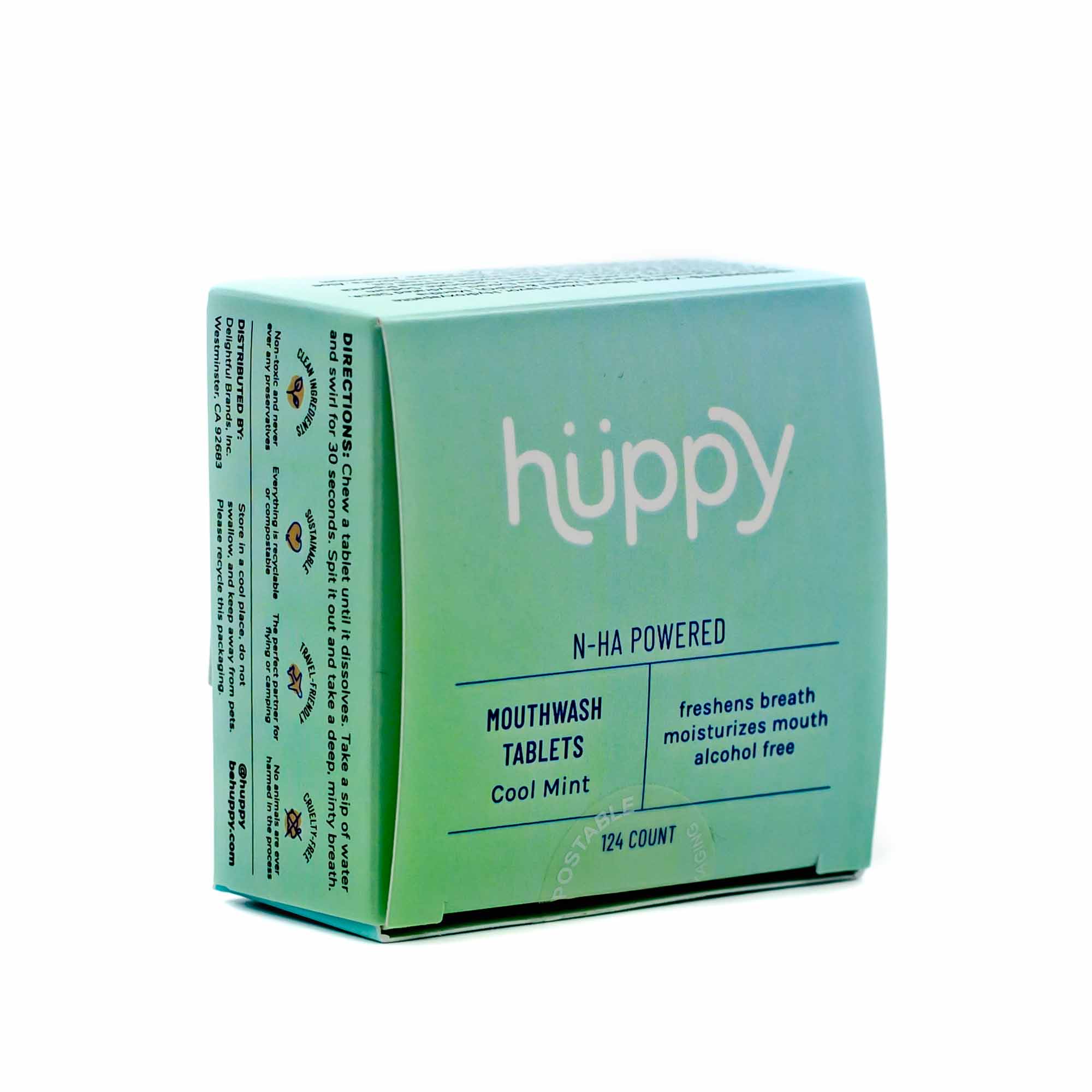 Hüppy Mouthwash Tablets - 124 Pack - Mortise And Tenon