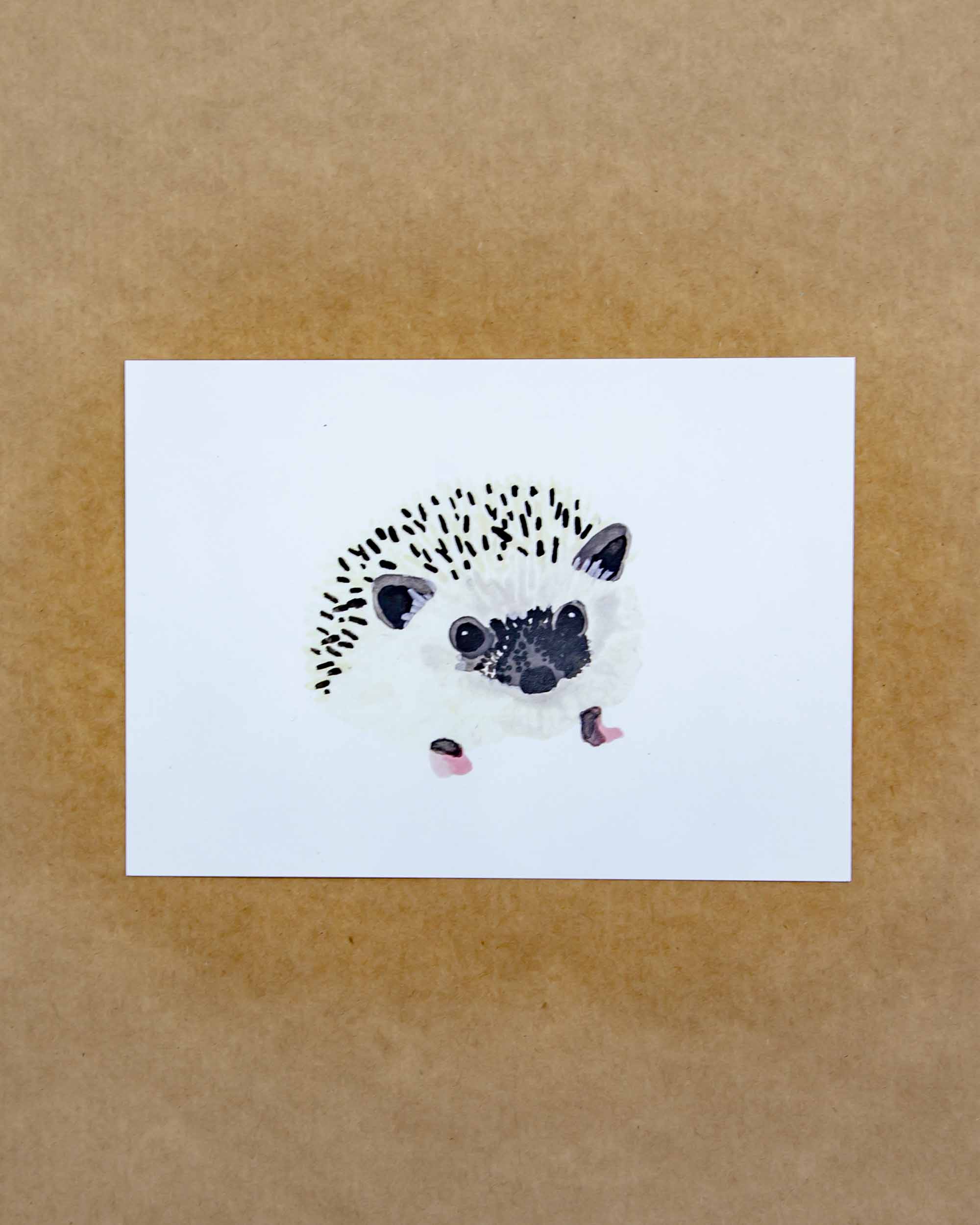 Front Paper Hedgehog Print 5x7 - Mortise And Tenon