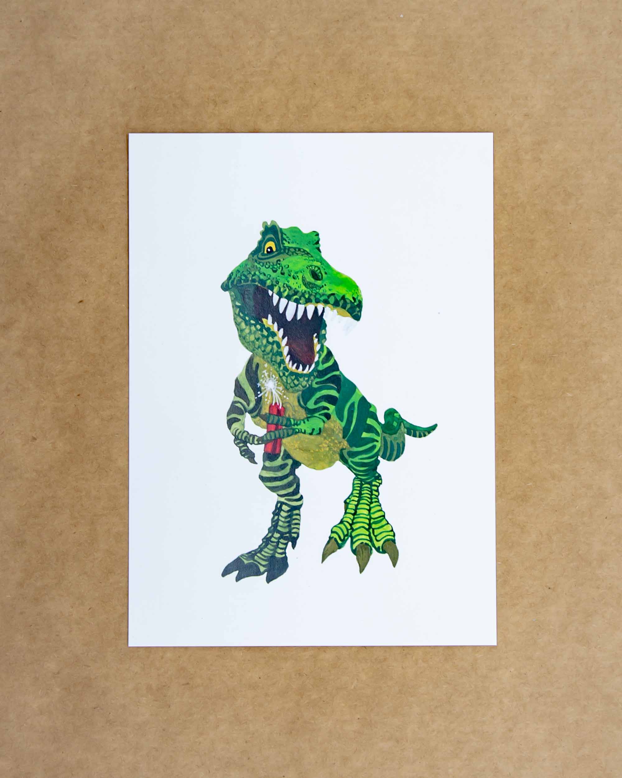 Front Paper T-Rex Print 5x7 - Mortise And Tenon