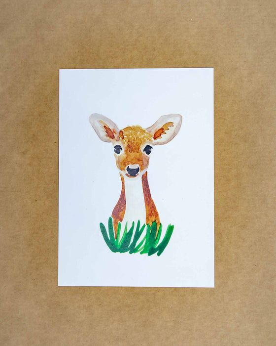 Front Paper Deer Print 5x7 - Mortise And Tenon
