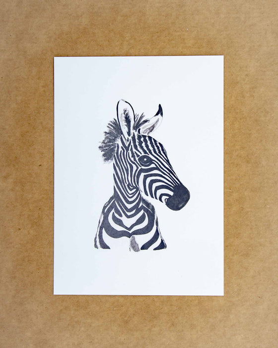 Front Paper Zebra Print 5x7 - Mortise And Tenon