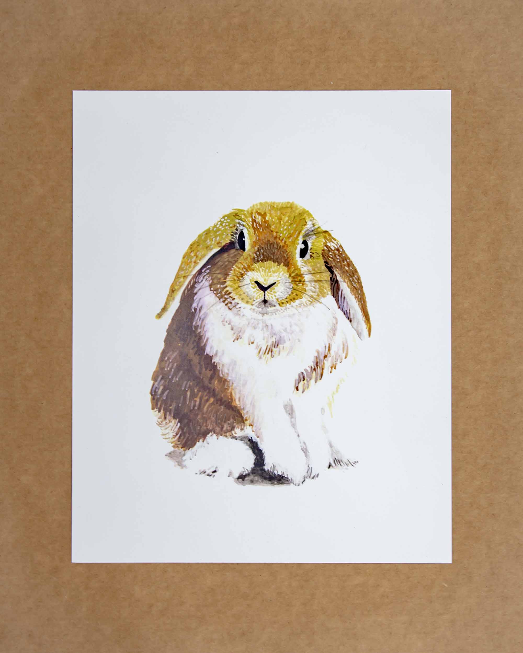 Front Paper Bunny Print 8x10 - Mortise And Tenon