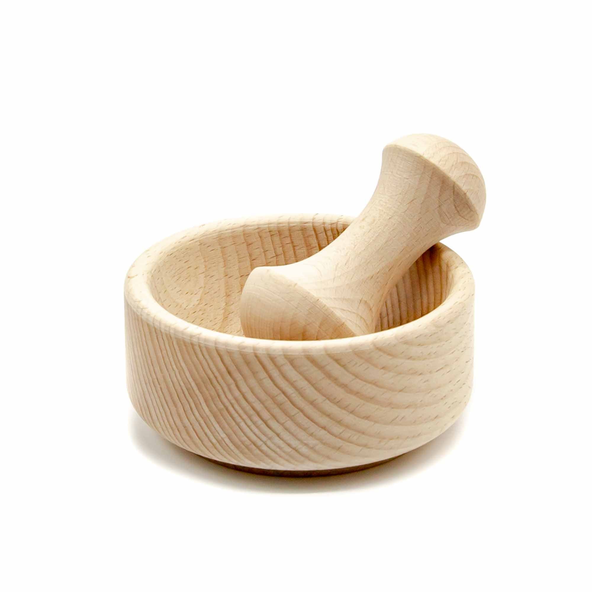 Redecker 4 Inch Beechwood Mortar and Pestle - Mortise And Tenon