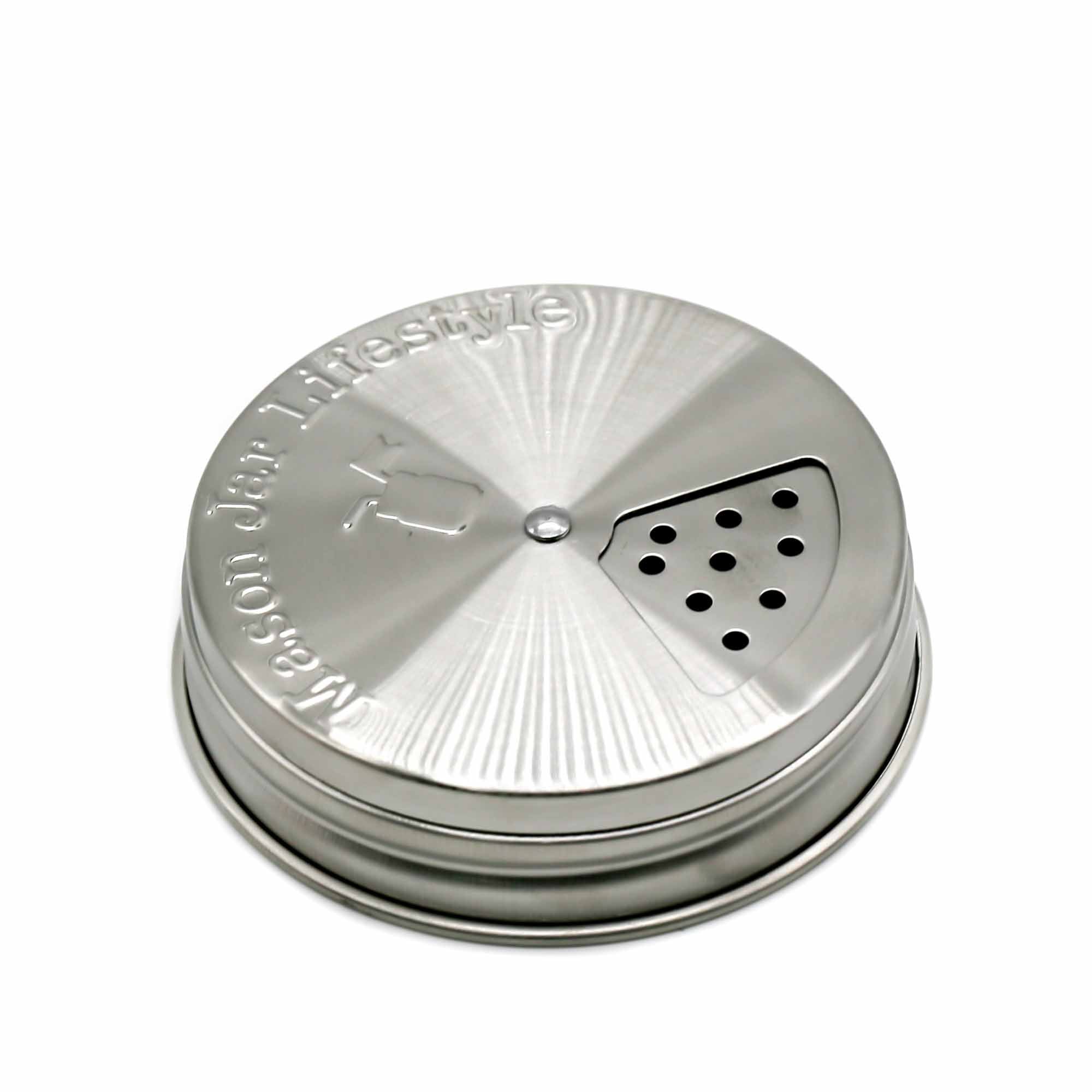4 Pack Stainless Steel Spice Shaker Lids for Mason Jars - Mortise And Tenon