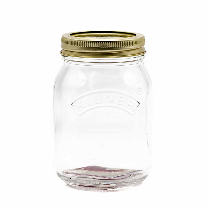 Kilner Snack On The Go Glass Jar Set Stainless Steel Cup Keeps Dry  Ingredients Separate from Wet Foods, 17-Fluid Ounces, 0.5L