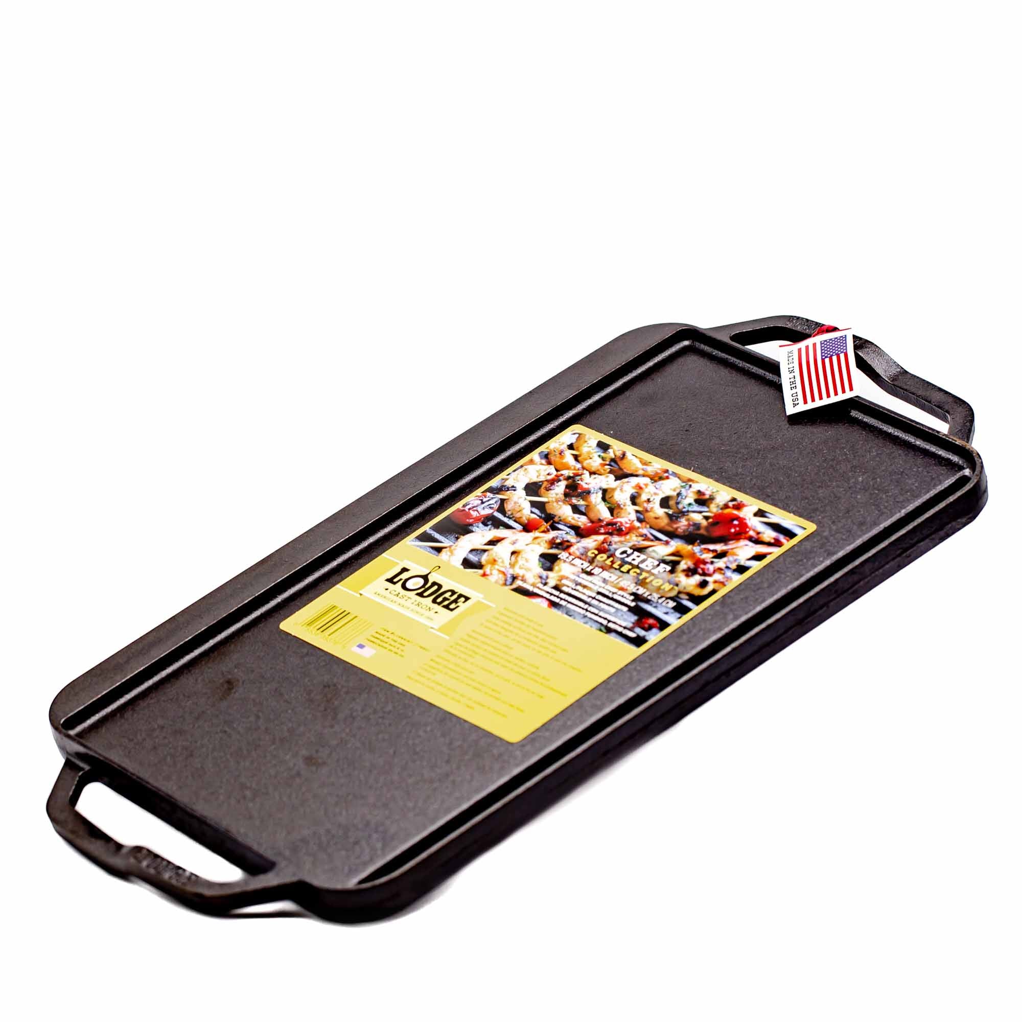 Lodge Chef Collection 19.5 x 10 Cast Iron Reversible Grill/Griddle