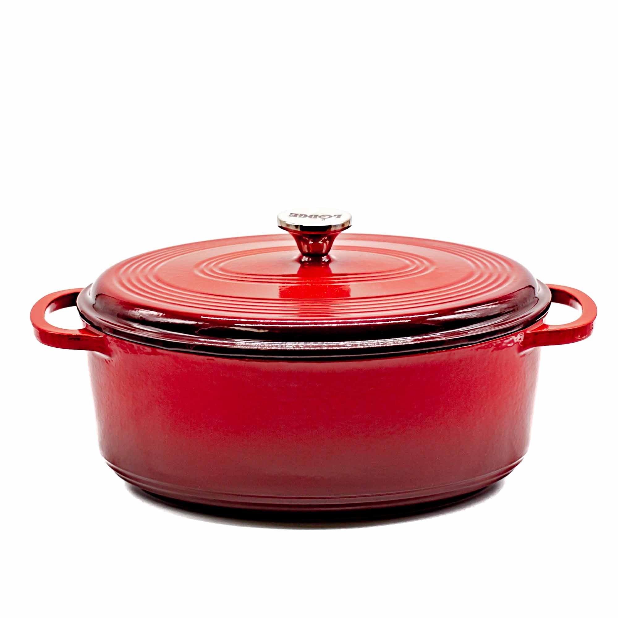 Lodge Enamel 7qt Oval Dutch Oven - 2 Colours - Mortise And Tenon