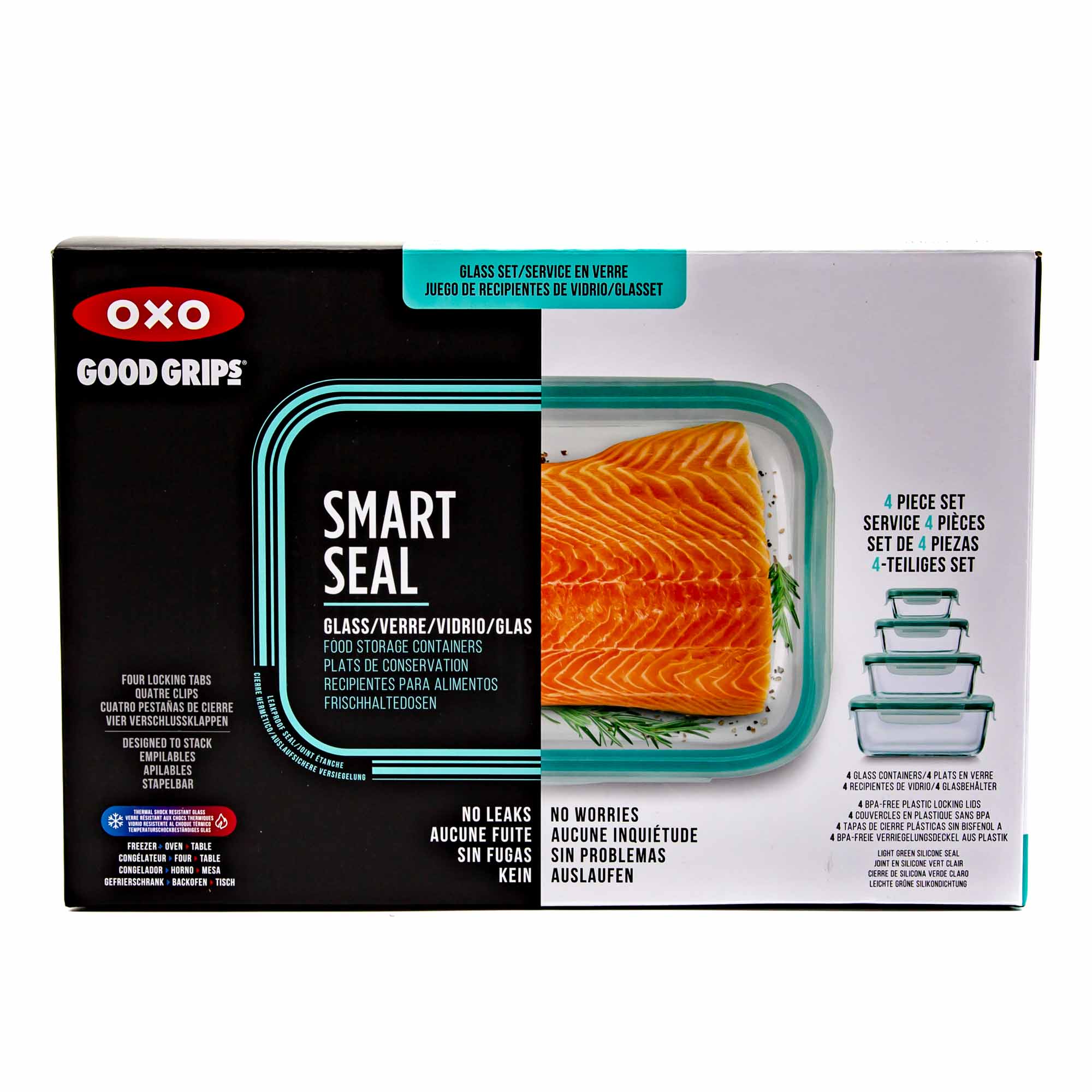 OXO Good Grips 1.6 Cup Smart Seal Glass Rectangle Container