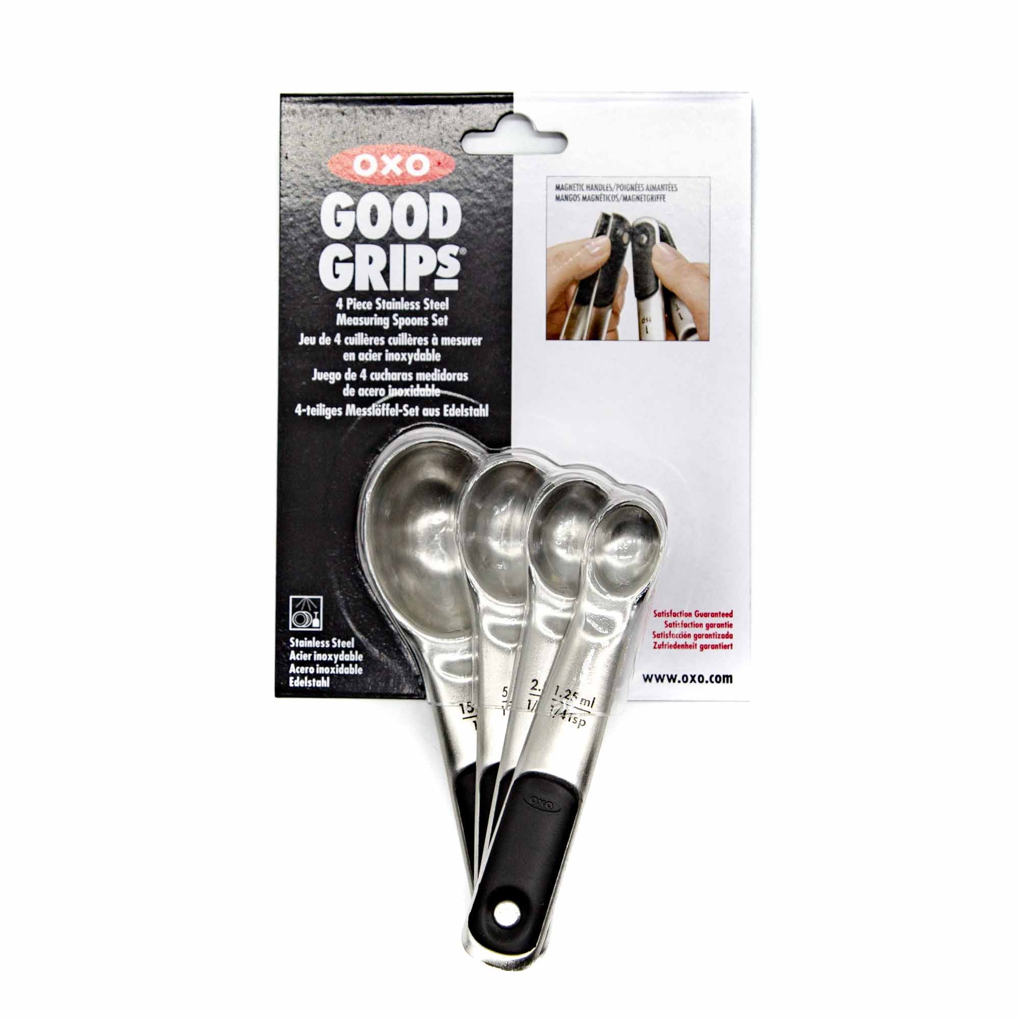 Good Grips Measuring Spoon Set, Stainless Steel, 4 Piece - 1 set