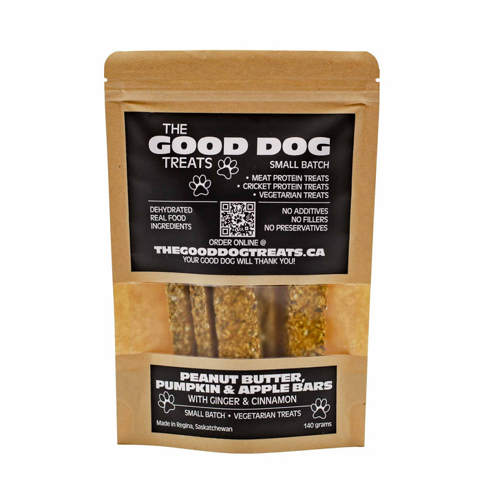 The Good Dog Treats - Peanut Butter, Pumpkin & Apple Bars with Ginger & Cinnamon - Mortise And Tenon