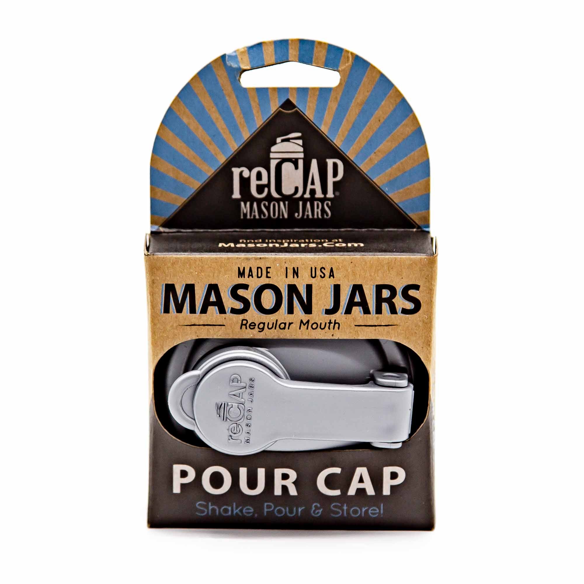 recap Mason Jar Drink/Pour Cap - Mortise And Tenon